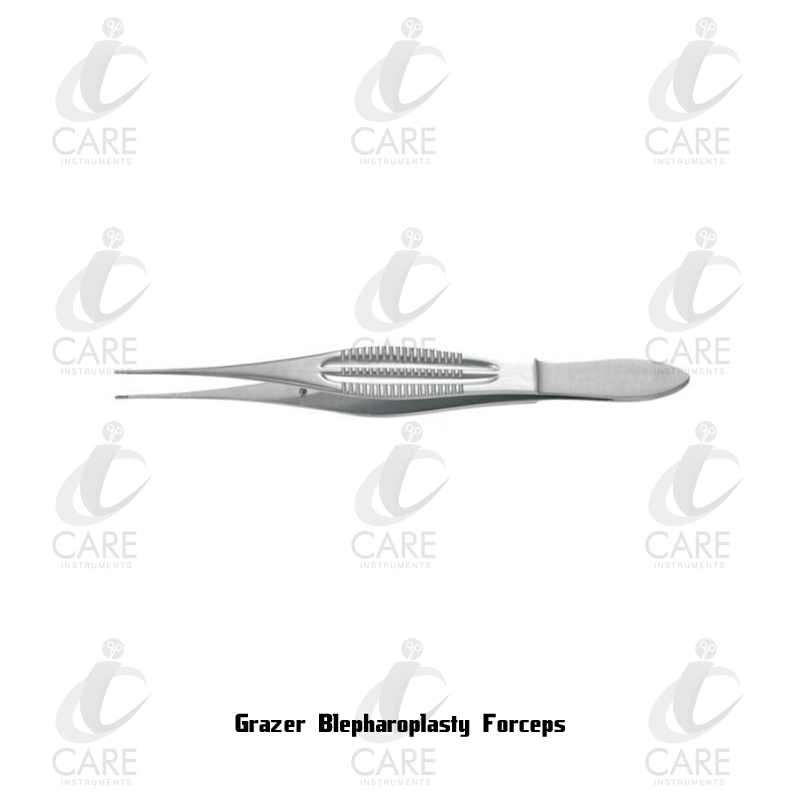 Grazer Blepharoplasty Forceps | 11cm | 4x5 teeth