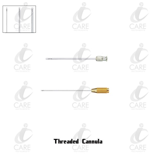 Threaded Cannula with Luer-Lock Connector