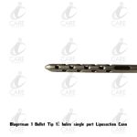 Blugerman 1 Bullet Tip 1" holes single port Liposuction Cannula