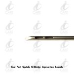 Dual Port Spatula K-Wedge Liposuction Cannula