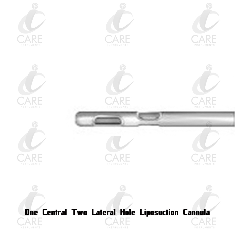 One Central Two Lateral Hole Liposuction Cannula