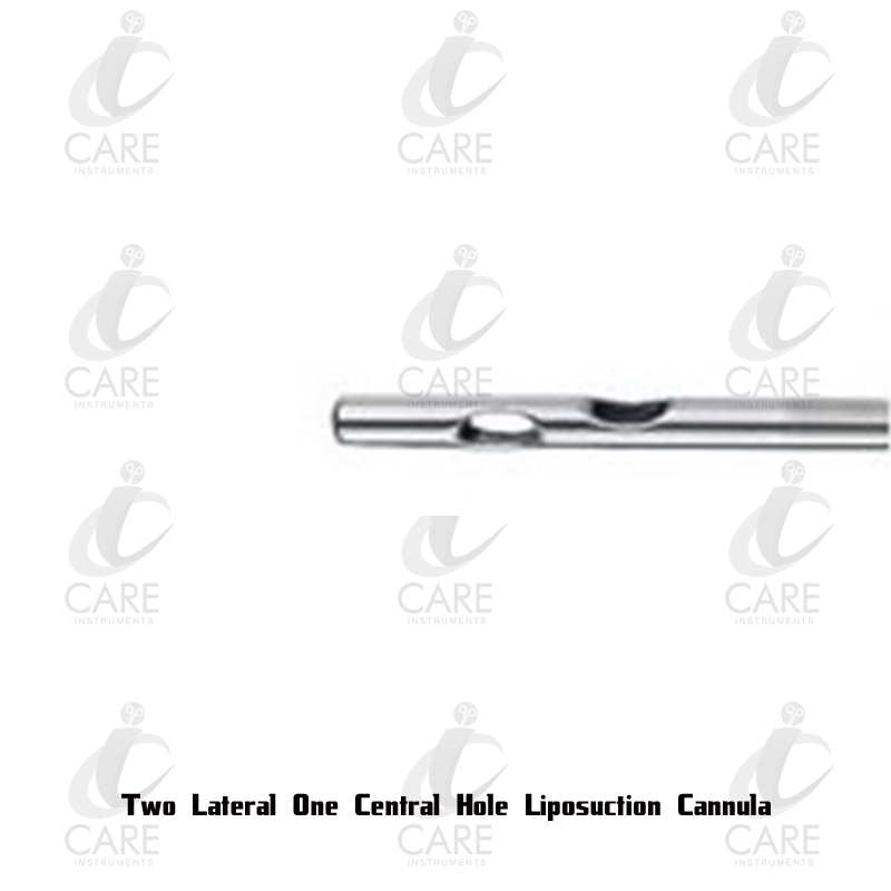 Two Lateral One Central Hole Liposuction Cannula