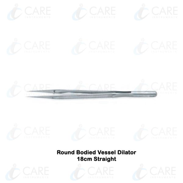 Round Bodied Vessel Dilator | 18cm | Straight with Platform | Tip diameter 0.3mm