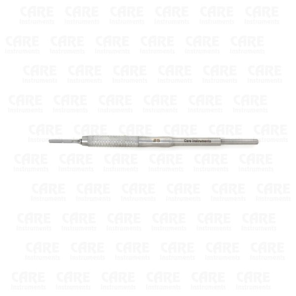 Scalpel Handle # 5 Round Push Safety Ejector