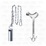 Ring Handle Doyen Retractor & Chain With Weight